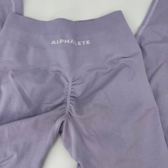 Alphalete Women's Seamless Scrunch Amplify Passive Purple Leggings Size S - Picture 1 of 15